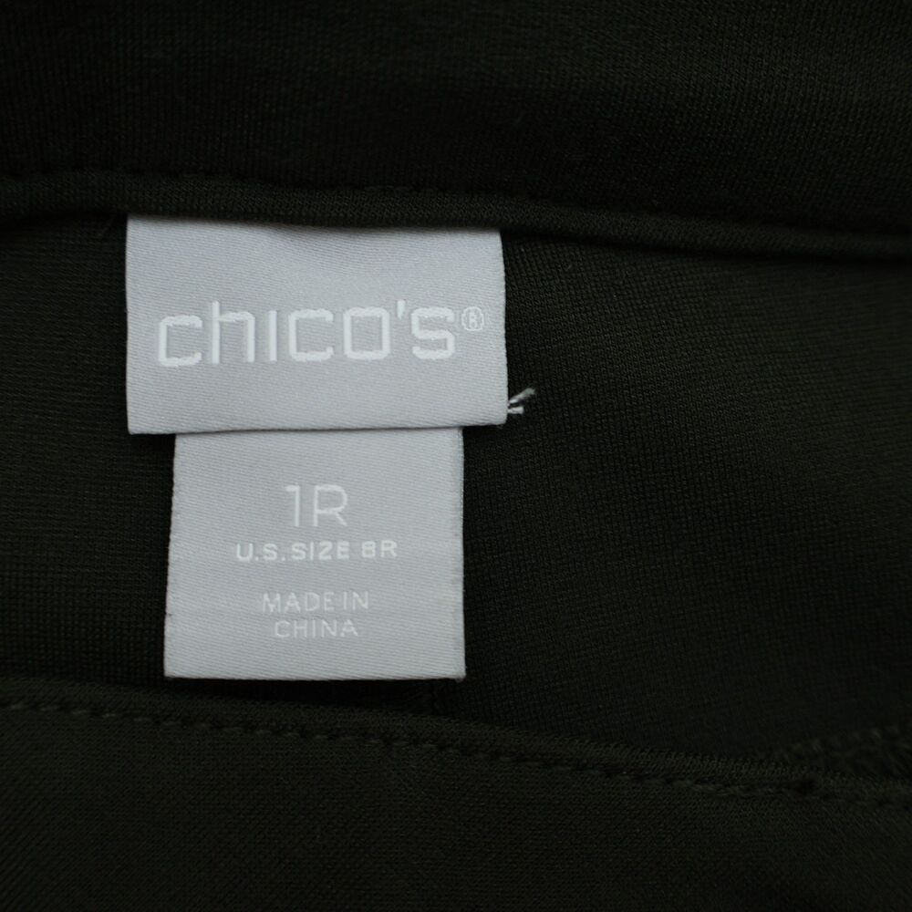 Chico's Pants Women's  Size 1R US-8 Green High-Rise Skinny 30" Inseam Stretch - Picture 9 of 16